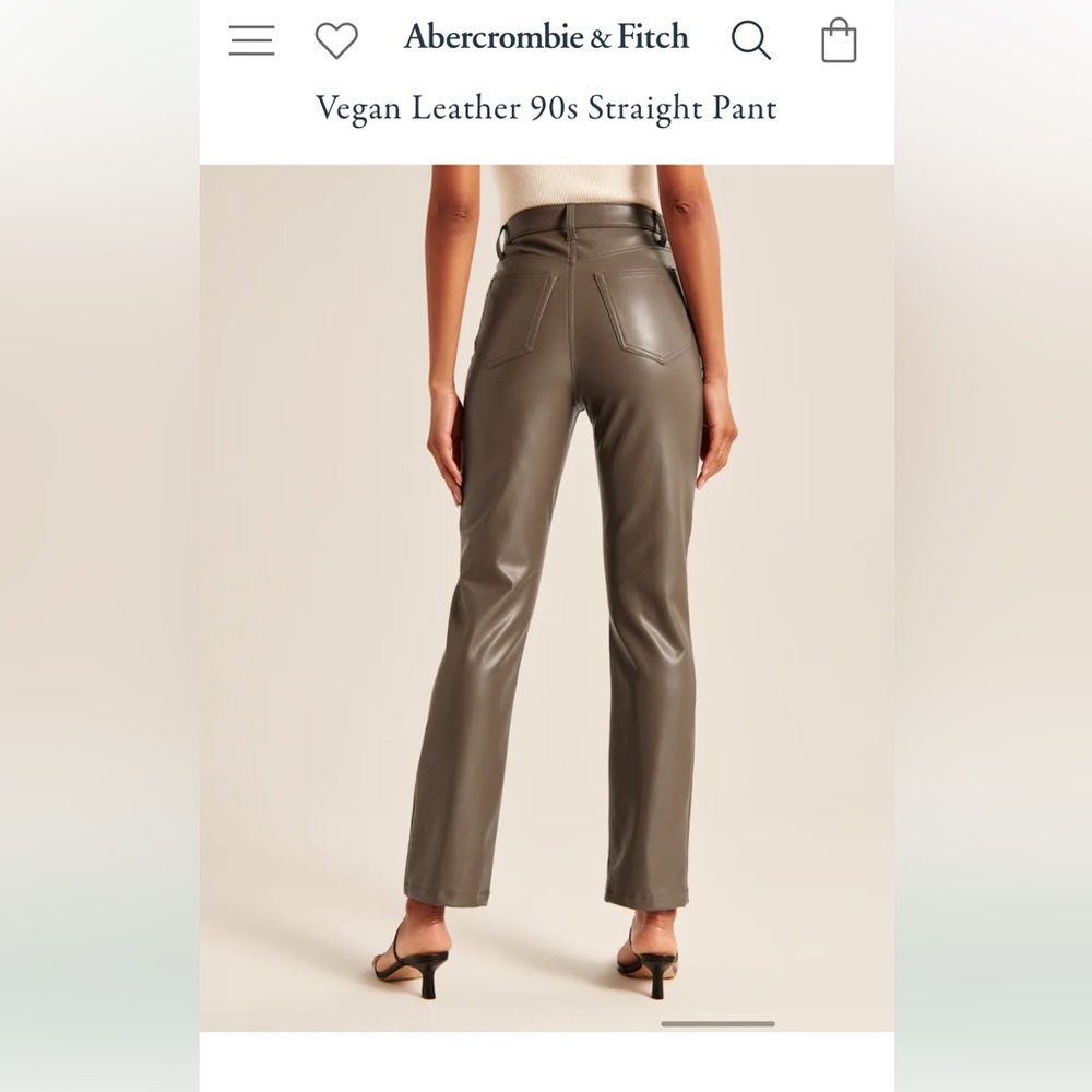 Vegan Leather 90’s Straight Pant